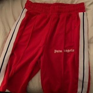 Palm Angels Red Basketball Shorts